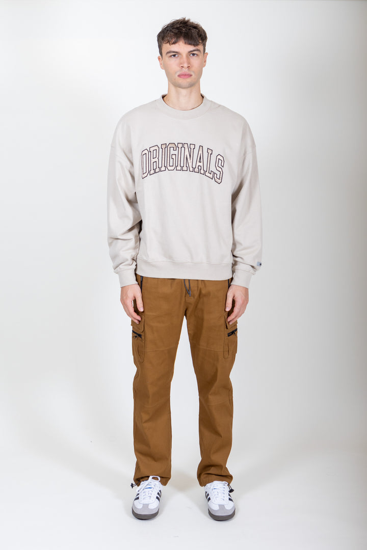 Stylish men's everyday stretch twill zip pocket pants in tobacco 
#color_tobacco