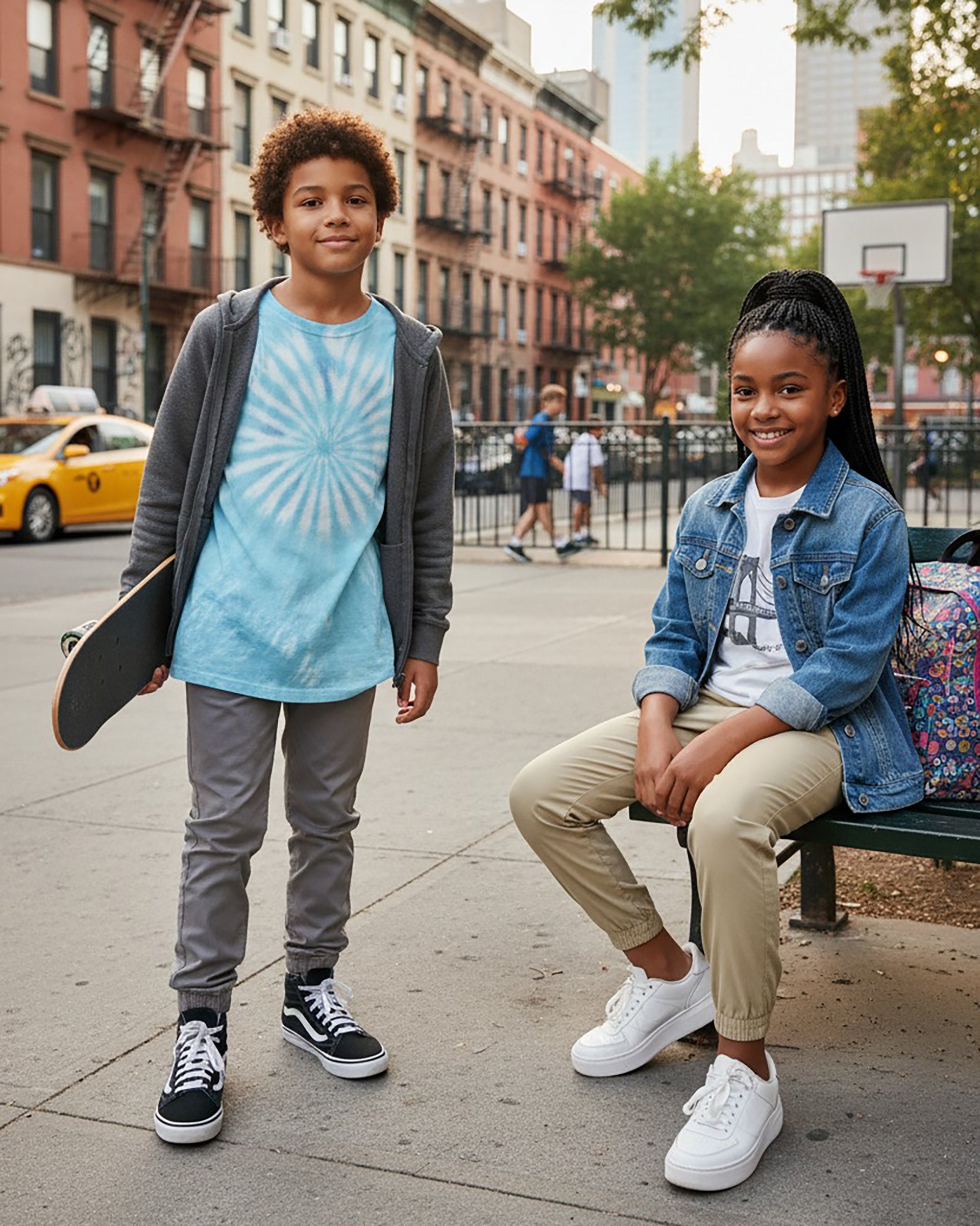 Kids 4-Way Stretch Zip Pocket Jogger
Kids tobacco joggers, 4-way stretch, zip pocket jogger, with drawstring for adjustable waist. #color_khaki