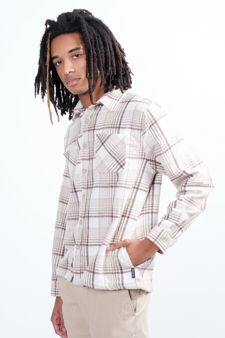 Timeless heavy flannel overshirt
#color_cream