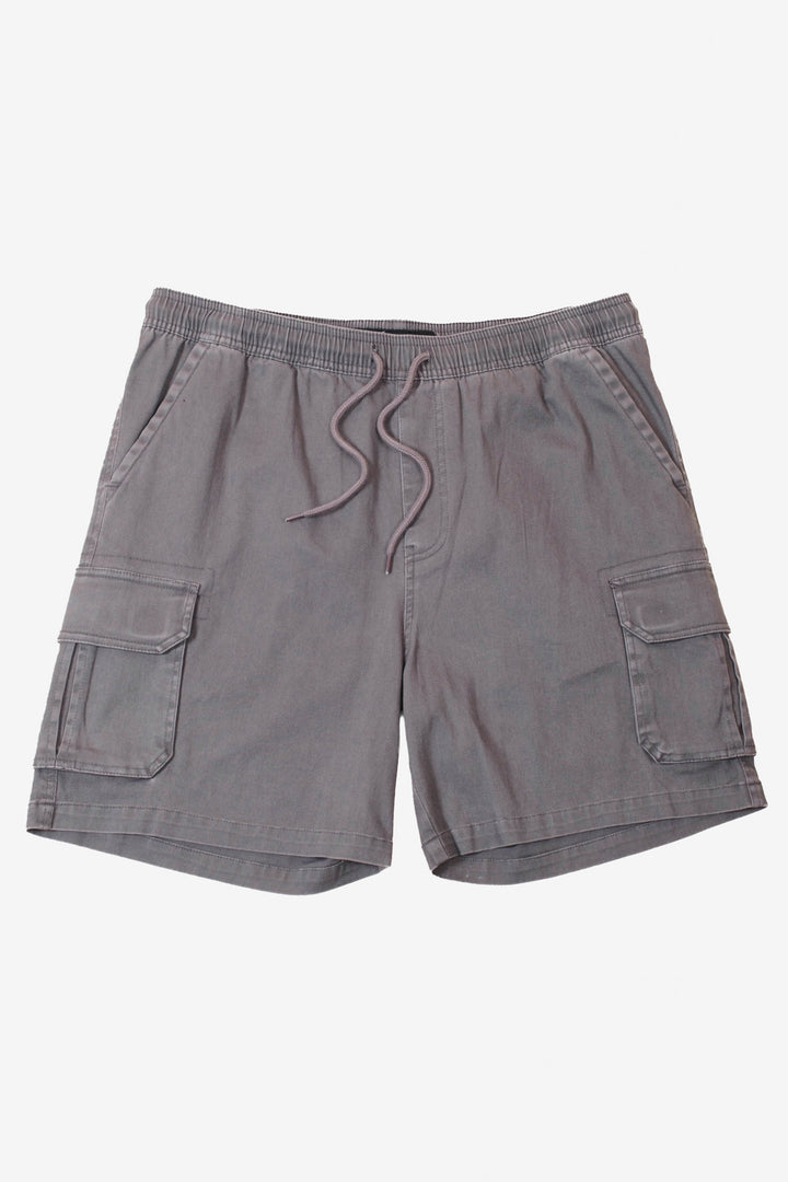 Comfortable washed twill cargo shorts
#color_charcoal