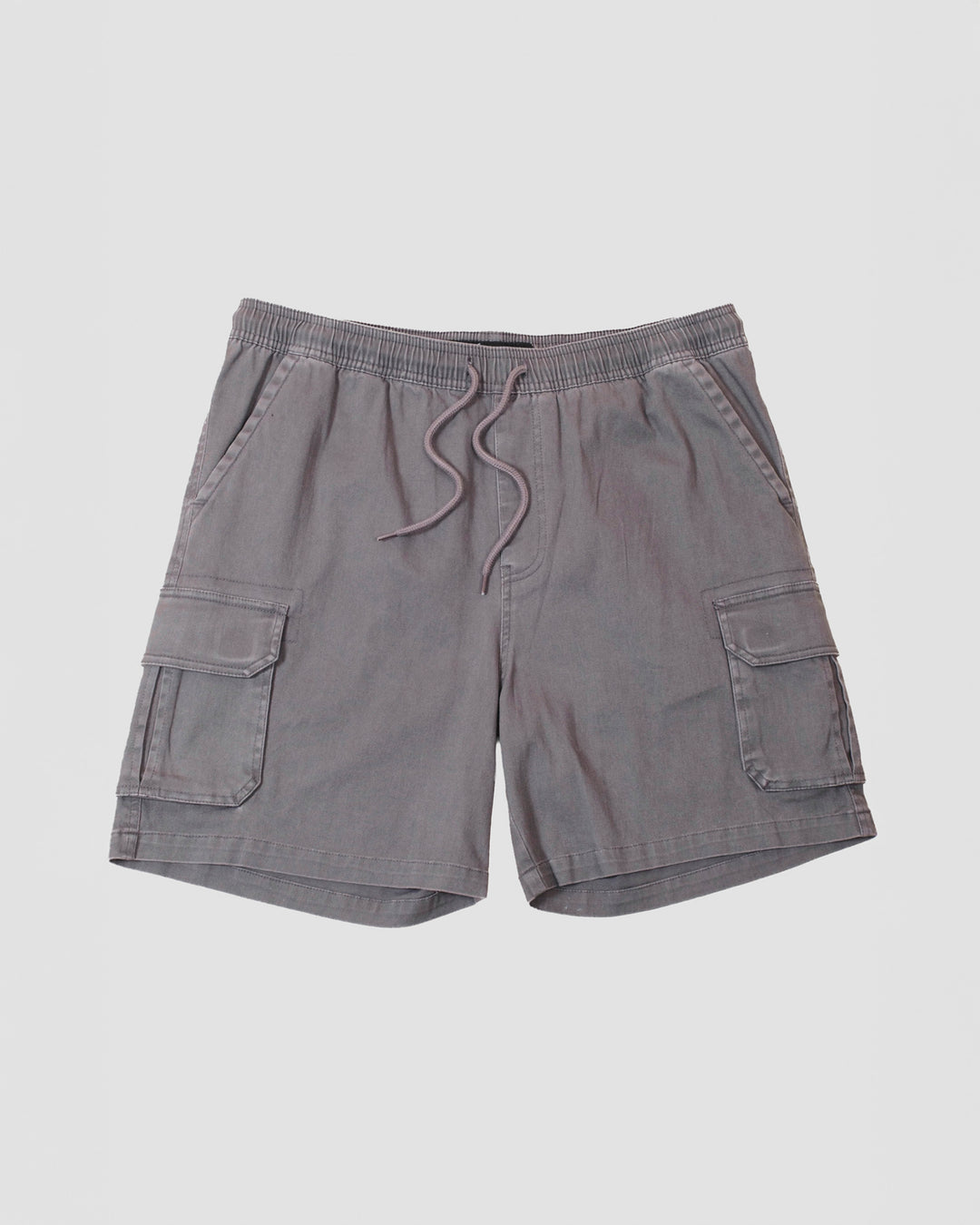 Washed Twill Cargo Short - Charcoal