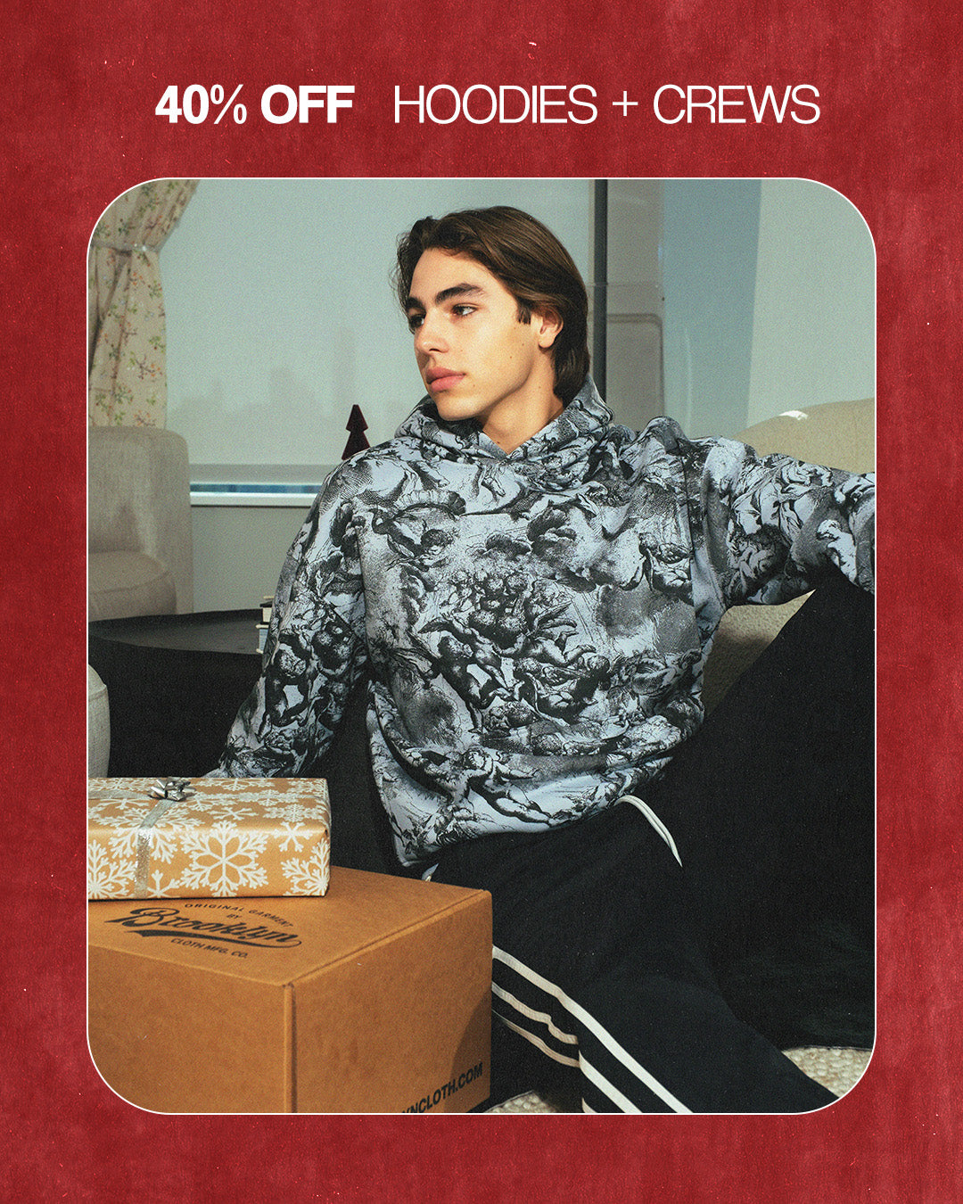 40% off hoodies and crews