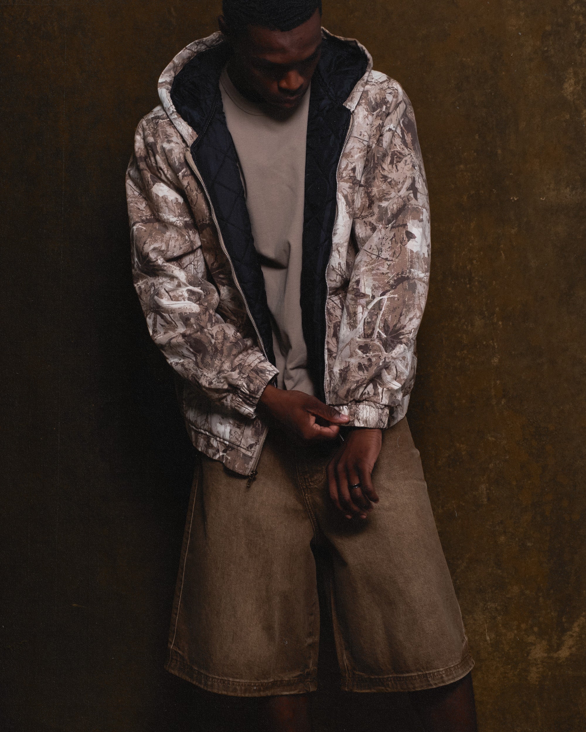 Quilt Lined Hooded Canvas Jacket