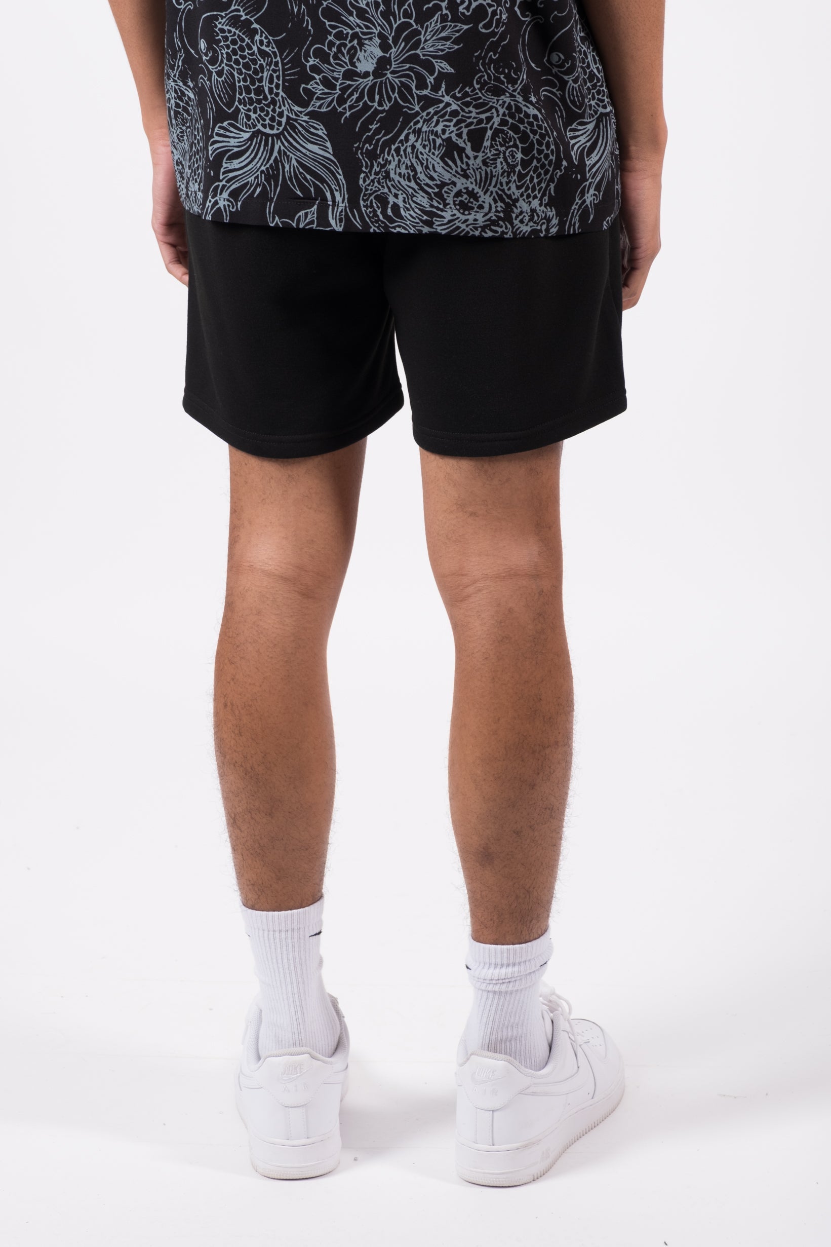 Men's 5 inch inseam shorts featuring heat sealed zip pocket by Brooklyn Cloth
#color_black