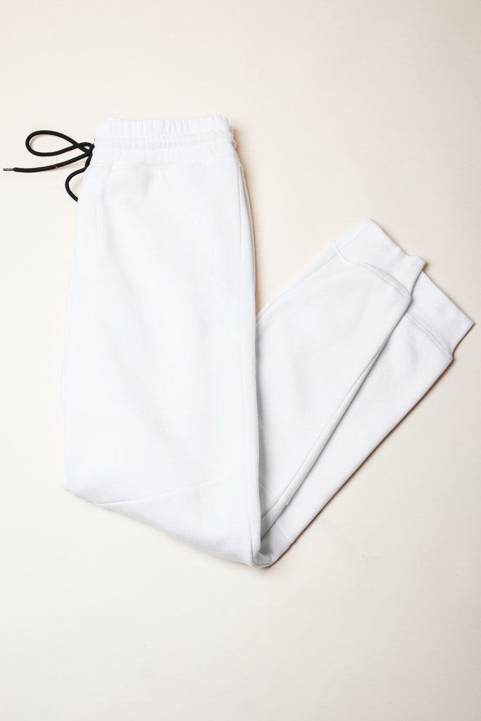 Brooklyn & Bailey The Warm Up Sweatpants . Small / White